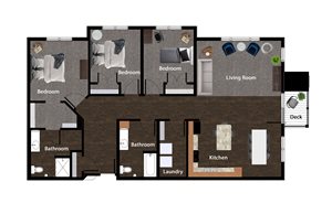 Three Bedroom Connex Apartments in St. Michael, MN